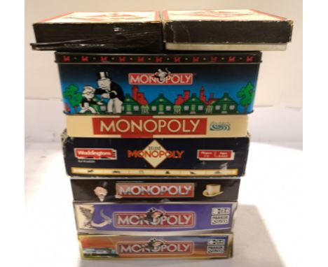 Hasbro, a boxed Group of Mixed Monopoly Sets. Although unchecked for completeness condition appears Fair to Good within Poor 