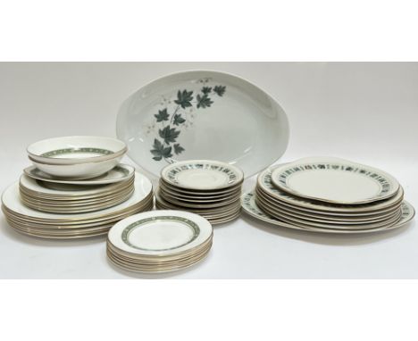A mixed lot of tableware comprising a Royal Doulton 'Rondelay' part-service of six plates (w- 27cm), two bowls, six small pla