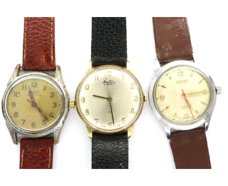 Three mechanical wristwatches: Elbon, Bentima Star and Roamer, all working at lotting. P&amp;P Group 1 (£14+VAT for the first