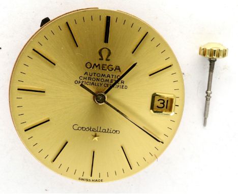 Omega: gents Constellation automatic chronometer wristwatch movement with date aperture, working at lotting. P&amp;P Group 1 