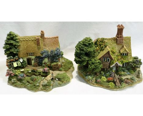 Two boxed Lilliput Lanes, Shades of Summer and Summer Days, both with deeds, largest 15 x 13 cm, no cracks or chips. P&amp;P 