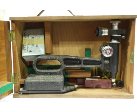 Beck of London desk microscope model 2294, cased with additional lenses and accessories. P&amp;P Group 3 (£25+VAT for the fir