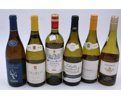 Six bottles of French white wine. Not available for in-house P&amp;P 