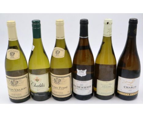 Six bottles of French white wine. Not available for in-house P&amp;P 