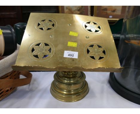 Brass book stand by Pratt &amp; Sons London