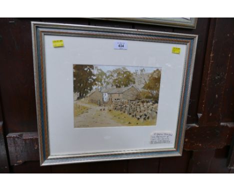 Watercolour rural farming scene, signed R. Martin Tomlinson