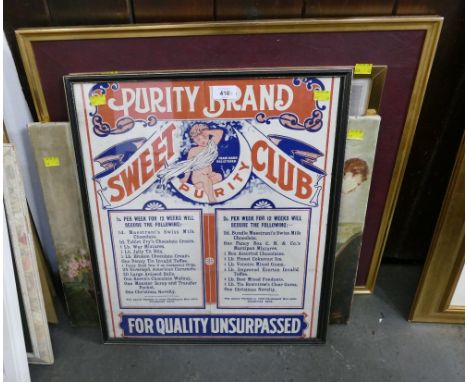 Purity Sweet Club advertising sign, ballerina oil painting on canvas and print of Taming of The Shrew