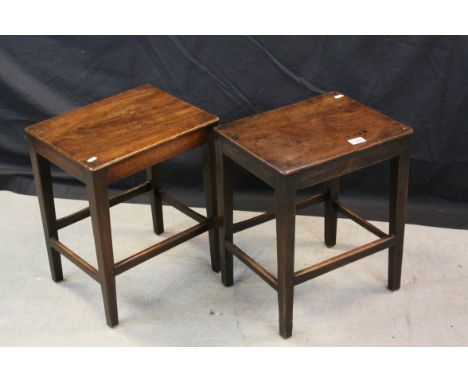 Pair of Mahogany Lamp Tables, 40cms long x 48cms high