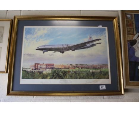 Barry Walding Signed Limited Edition Aviation Print ' Brabazon - Lord of the Skies ' with one other signature, no. 164/850, 5