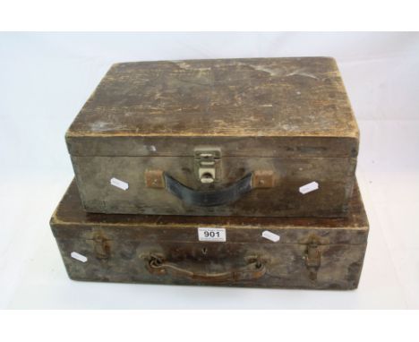 Two Wooden Tool Boxes with mixed electrical and other equipment