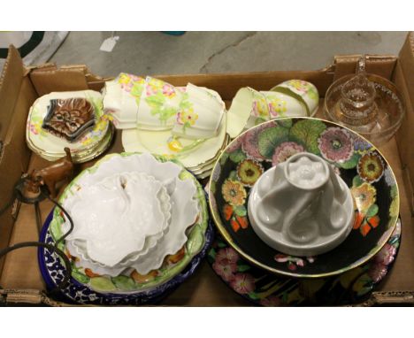 Mixed Lot of Ceramics including Paragon Flower Handled Part Tea Set, Carltonware Bowl, etc