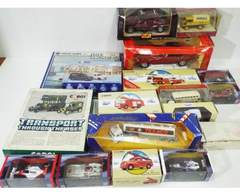 Polistil, Corgi, Matchbox, Atlas Editions, Other - A boxed collection of diecast model vehicles in various scales. Lot includ