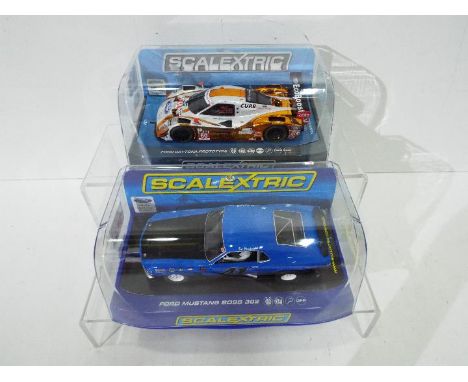 Scalextric - two 1:32 scale Scalextric racing cars comprising  Ford Mustang Boss 302 #C3613 and Ford Daytona Prototype #C3841