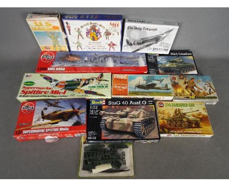 Airfix, Revell, Frog, Others - 12 boxed / carded model kits in various scales. Lot includes Airfix  OO scale US Marine figure