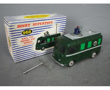 Dinky - Boxed B.B.C. T.V. Roving Eye Karrier van # 968 with roof mounted camera and separate plastic aerial. The van is in Ex