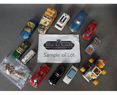 Matchbox, Dinky Toys, Corgi Toys - A collection of unboxed and playworn diecast vehicles in several scales. Lot includes Dink