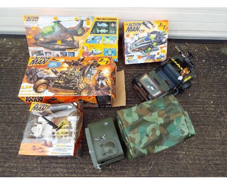 Hasbro, Sunny Smile - Six modern Action Man vehicles. Lot includes four boxed Hasbro vehicles including Heligun, Moon Raker, 