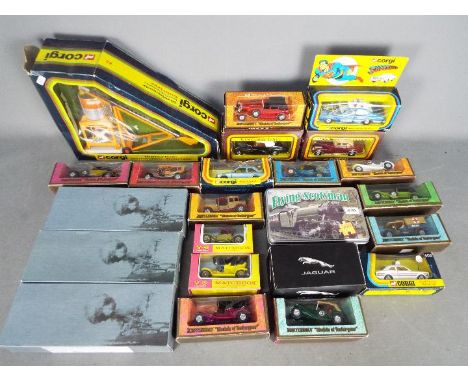 Corgi, Matchbox, Atlas Editions - A mixed collection of boxed diecast models in various scales. Lot includes Corgi #402 Ford 