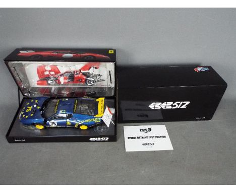 BBR - A boxed Limited Edition 1:18 scale BBR HE180022 Ferrari 512BB LM (Le Mans) 1980. The Model in metallic blue and yellow 