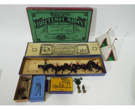 Britains, Skybird , Fort Toys, Other - A collection of three boxed toy soldier figures, an empty Britains #460 Colour Party o