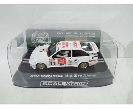 Scalextric NSCC - a 1:32 scale Scalextric Exclusive Limited Edition Ford Sierra RS500 racing car, Hornby Weekend 2017 #C3781,