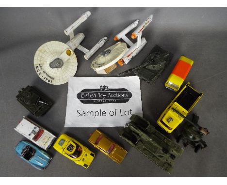 Matchbox, Dinky Toys, Corgi Toys - A collection of unboxed and playworn diecast vehicles in several scales. Lot includes Matc