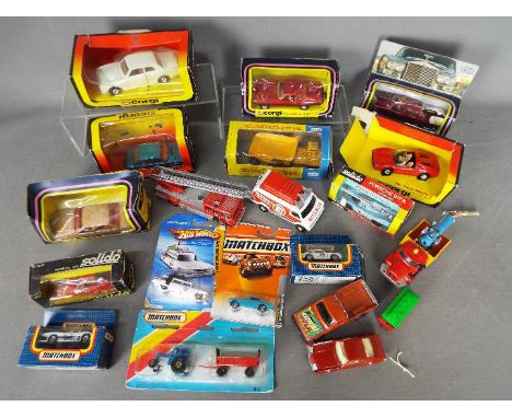 Corgi, Matchbox, Solido, Hot Wheels - A group of mainly boxed / carded diecast model vehicles in various scales. Lot includes
