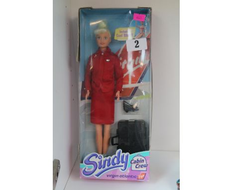 Vintage 1980s Virgin Atlantic, Cabin Crew, Sindy Doll in original packaging 