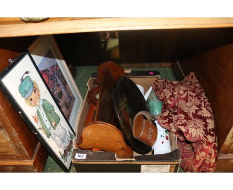 Collection of assorted Vintage items inc. Couroc 1970s Bowl, Regulator clock etc 