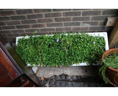 Large glazed trough planter 