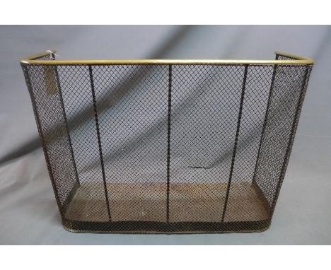 A Victorian brass nursery fireguard