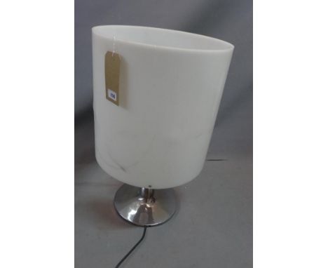 A vintage German chrome table lamp, with perspex shade 