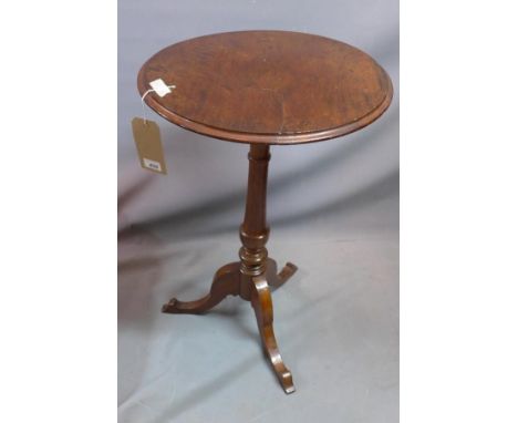 A late 19th century mahogany lamp table, raised on tripod base, H.75cm 