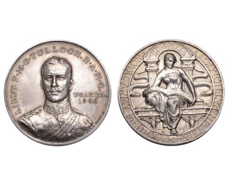 Royal Army Medical College, Tulloch Medal, a silver award by Spink, uniformed bust of Forbes Tulloch facing, rev. Hygeia seat