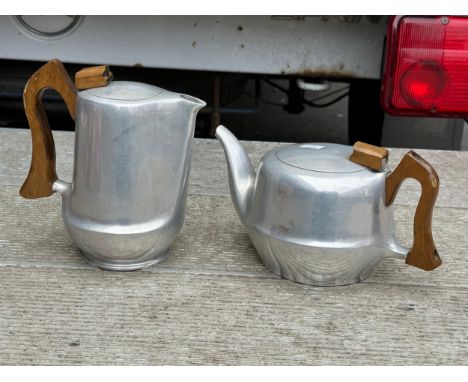 A 2 piece Mid Century Picquot Ware tea service