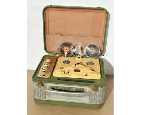 A large vintage Baird TR1 reel to reel tape recorder. 1950’s.