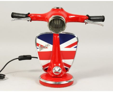 A UNION FLAG VESTA LAMP 13ins high.