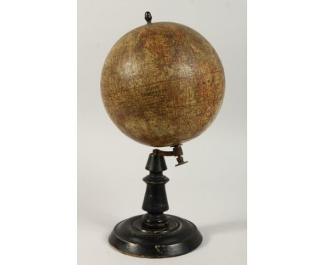 A TERRESTRIAL GLOBE ON STAND, by J Forest., Rue de Buei 17, Legend. 7ins diameter