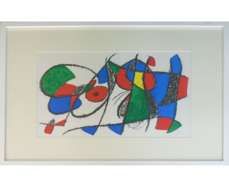 JOAN MIRO, 'Untitled', lithograph in colours printed by Maegh Editeur, 1975, 32cm x 50cm, framed.