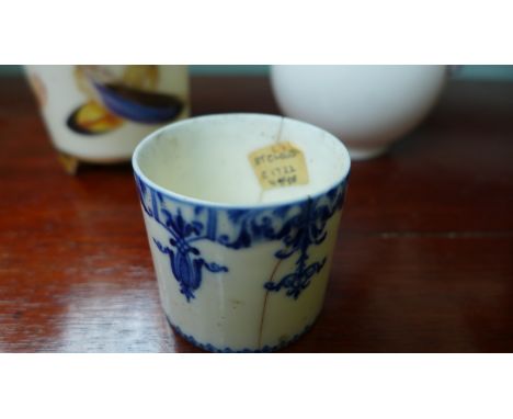 White ground cream jug with light blue border, decorative mid 20th century  Royal Worcester pot  hand painted multi coloured 