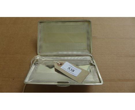 Unused silver plated cigarette case