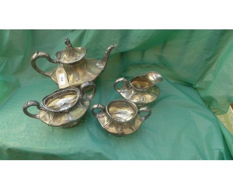 4 piece plated tea service