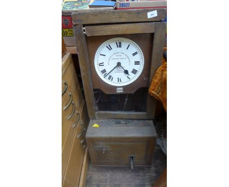 Wooden cased Gledhill-Brook electrically propelled time recorder 