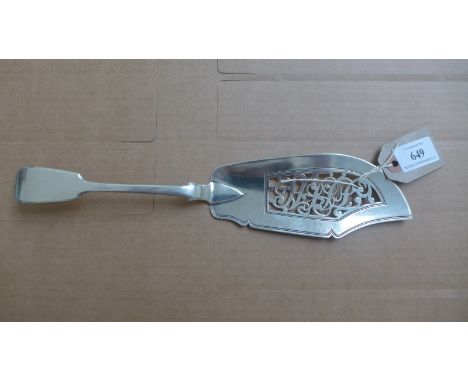 Victorian silver fish slice (London 1843, 4 oz)