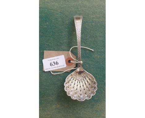 Heavy silver sifter ladle (Sheffield 1929)