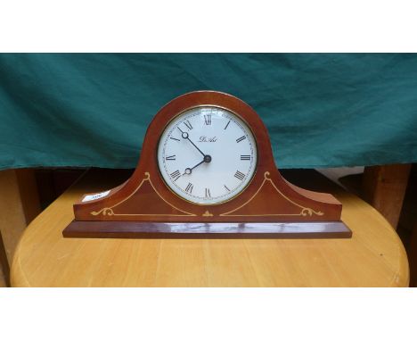 Modern Italian mantel clock with enamel dial decorated roman numerals ' Dec Art'