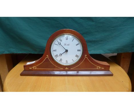 Modern Italian mantel clock with enamel dial decorated roman numerals ' Dec Art'