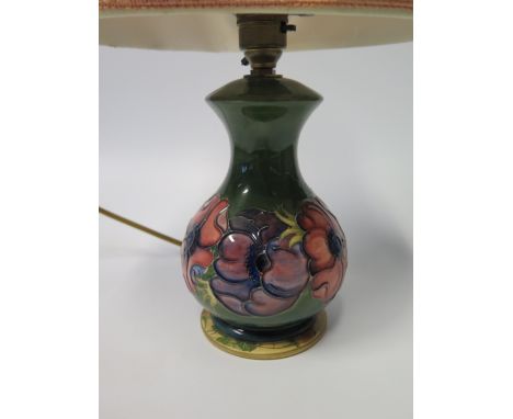 A Moorcroft Table Lamp (coaster glued to base)