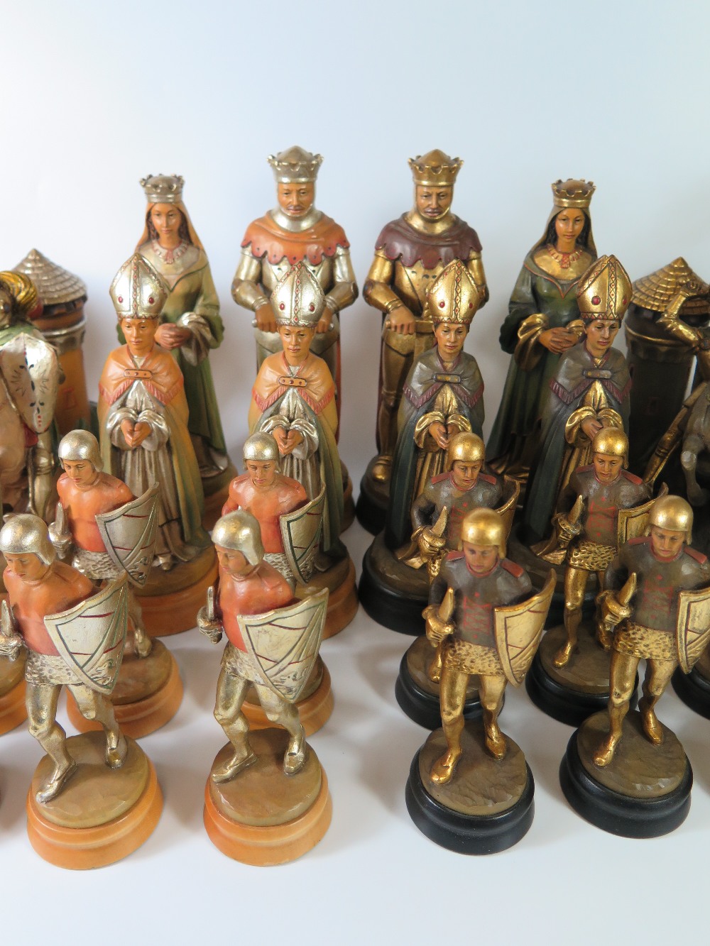 A Rare Anri MONTS ALVAT (King Arthur) carved and painted maple wood ...