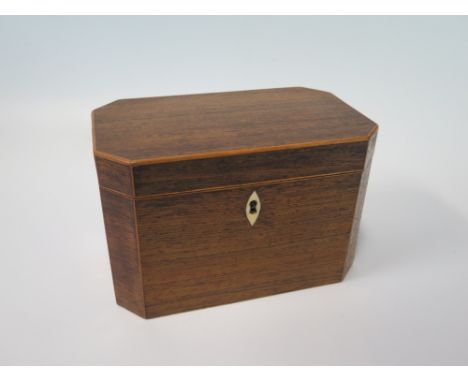 A Nineteenth Century Rosewood Tea Caddy